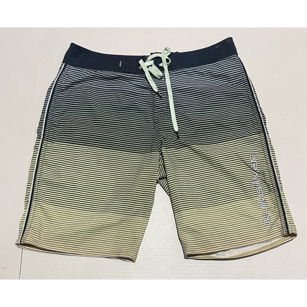 Quiksilver Highline Surfsilk Board Shorts Men's Size 29 X 9 Striped Swim